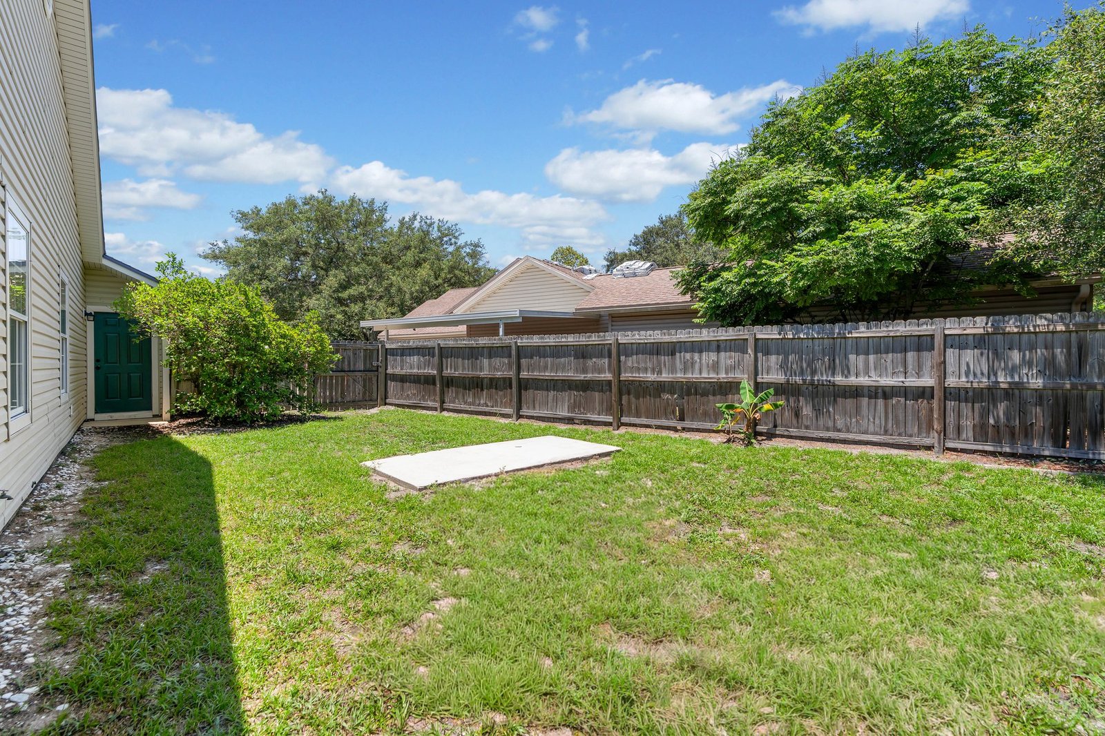 Fenced Yard & Pond View